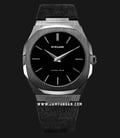 D1 Milano Ultra Thin Classic A-UT04 Black Dial Black Volcano Suede Leather Strap-0