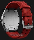 D1 Milano Ultra Thin Classic A-UT06 Black Dial Red Modena Suede Leather Strap-2