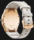 D1 Milano Ultra Thin Classic D1-A-UTL06 Rose Gold Dial White Lipari Suede Leather Strap-2