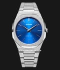 D1 Milano Ultra Thin D1-UTBJ09 Geo Blue Dial Stainless Steel Strap-0