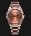 D1 Milano Ultra Thin D1-UTBJ10 Chocolate Brown Dial Brown Stainless Steel Strap-0