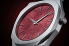 D1 Milano Ultra Thin D1-UTBJ20 Red With Watercolour Effect Dial Stainless Steel Strap-4