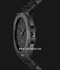 D1 Milano Ultra Thin D1-UTBJSH Black with Engraved Stripes Dial Black Stainless Steel Strap-1