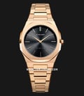 D1 Milano Ultra Thin D1-UTBL07 Gold Night Black Dial Gold Stainless Steel Strap-0