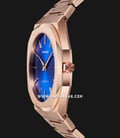D1 Milano Ultra Thin D1-UTBL12 Petite Geo Blue Sunray Dial Rose Gold Stainless Steel Strap-1