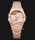 D1 Milano Ultra Thin D1-UTBL14 Pink and Gold Marble Patterns Dial Rose Gold Stainless Steel Strap-0