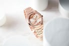 D1 Milano Ultra Thin D1-UTBL14 Pink and Gold Marble Patterns Dial Rose Gold Stainless Steel Strap-3
