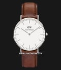 Daniel Wellington Classic DW00100052 St. Mawes 36mm White Dial Brown Leather Strap-0