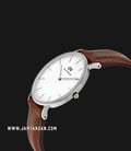 Daniel Wellington Classic DW00100052 St. Mawes 36mm White Dial Brown Leather Strap-1