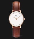 Daniel Wellington DW00100059 Classy ST Mawes 26mm White Dial Brown Leather Strap-0