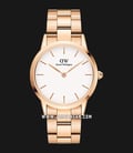 Daniel Wellington Iconic Link DW00100209 White Dial Rose Gold Stainless Steel Strap-0