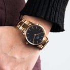 Daniel Wellington Iconic Link DW00100210 Black Dial Rose Gold Stainless Steel Strap-3
