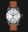 Diesel MS9 DZ1903 Men Silver Sunray Dial Brown Leather Strap-0
