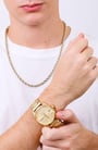Diesel MS9 DZ2163SET Men Gold Dial Gold Stainless Steel Strap + Extra Necklace-3