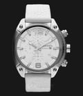 Diesel DZ4315 Overflow Chronograph White dial White Leather Strap Watch-0