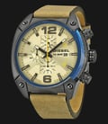 Diesel DZ4356 Overflow Chronograph Taupe Dial Leather Strap Watch-0
