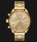 Diesel MS9 DZ4475 Chronograph Men Gold Dial Gold Stainless Steel Strap-0
