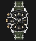 Diesel Griffed DZ4585 Chronograph Black Dial Green Leather Strap-0