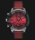 Diesel Griffed DZ4594 Chronograph Red Dial Red Leather Strap-0