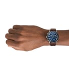 Diesel Griffed DZ4604 Chronograph Blue Dial Brown Leather Strap-3