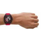 Diesel Flayed DZ7469 Automatic Black Open Heart Dial Red Silicone Strap-3