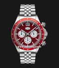 DUXOT Accelero DX-2018-55 Ruby Red Chronograph Big Date Red Dial Stainless Steel-0