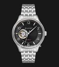 DUXOT Patrios DX-2023-44 Sunray Black Dial Stainless Steel Strap-0