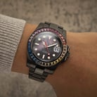 DUXOT Atlantica DX-2047-44 Rainbow Automatic Black Mother Of Pearl Dial Black Stainless Steel Strap-2