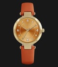 ELLE EL20322S07C Gold Plated Stainless Steel Genuine Leather Strap-0