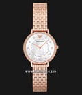 Emporio Armani Classic AR11006 White Mother of Pearl Dial Rose Gold Stainless Steel Strap-0