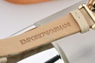 Emporio Armani Classic AR11127 Silver Sunray Dial Biege Leather Strap-11