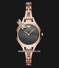 Emporio Armani Aurora AR11139 Black Mother of Pearl Dial Rose Gold Stainless Steel Strap-0