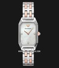 Emporio Armani Gioia AR11146 White Mother of Pearl Dial Dual Tone Stainless Steel Strap-0