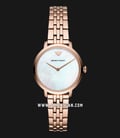 Emporio Armani AR11158 White Mother of Pearl Dial Rose Gold Stainless Steel Strap-0