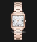 Emporio Armani AR11177 White Mother of Pearl Dial Rose Gold Stainless Steel Strap-0