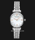 Emporio Armani AR11204 White Mother of Pearl Dial Stainless Steel Strap-0