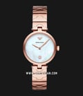 Emporio Armani AR11236 Ladies Mother of Pearl Dial Rose Gold Stainless Steel Strap-0