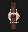 Emporio Armani Fashion AR11269 Ladies Dual Tone Dial Brown Leather Strap-2