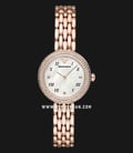 Emporio Armani AR11355 Ladies Mother Of Pearl Dial Rose Gold Stainless Steel Strap-0