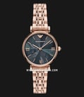 Emporio Armani Fashion AR11401 Ladies Mother Of Pearl Dial Rose Gold Stainless Steel Strap-0