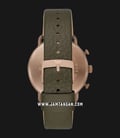 Emporio Armani Chronograph AR11421 Men Green Dial Green Leather Strap-2