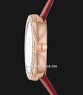 Emporio Armani Fashion AR11438 Silver Dial Red Leather Strap-1