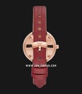 Emporio Armani Fashion AR11438 Silver Dial Red Leather Strap-2