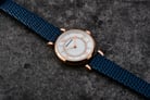 Emporio Armani Fashion AR11468 Mother of Pearl Dial Blue Leather Strap-5