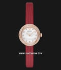Emporio Armani Fashion AR11475 Rosa Mother of Pearl Dial Red Leather Strap-0
