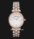 Emporio Armani Classic AR1683 Mother of Pearl Dial Dual Tone Stainless Steel Strap-0