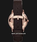 Emporio Armani AR1748 Ladies White Mother of Pearl Dial Brown Leather Strap-2