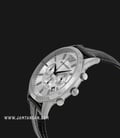 Emporio Armani AR2432 Chronograph Silver Dial Black Leather Strap-1
