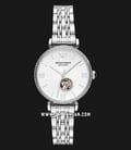 Emporio Armani Automatic AR60022 Ladies Silver Open Heart Dial Silver Stainless Steel Strap-0