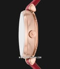 Emporio Armani Automatic AR60048 Ladies Open Heart Mother Of Pearl Dial Red Leather Strap-1